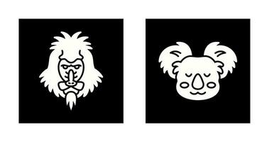 Mandrill and Koala Icon vector