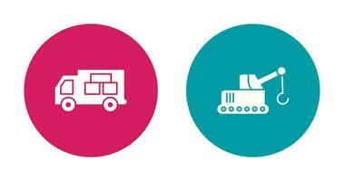 Logistics Car and Lifter Icon vector