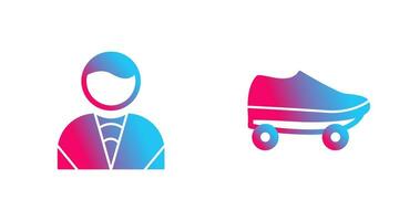 Man and Skates Icon vector