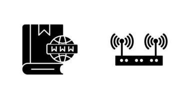 Website and Wireless Icon vector