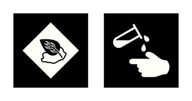 Environment hazard and Corrosive hazard  Icon vector