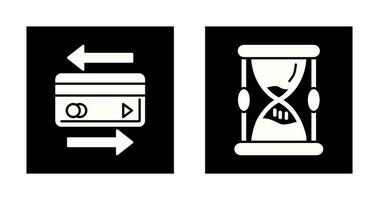 Transaction and Hourglass Icon vector