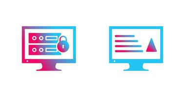 datos seguridad y contenido producción icono vector