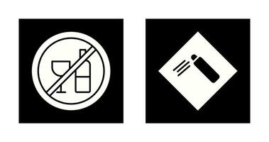 Pressurized cylinder And no drinking  Icon vector