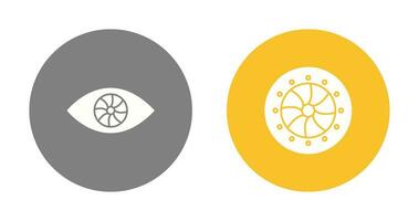 eye and optical diaphram Icon vector