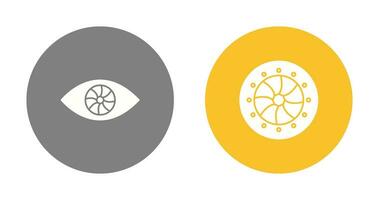 eye and optical diaphram Icon vector