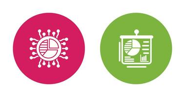Pie Chart and Presentation Icon vector