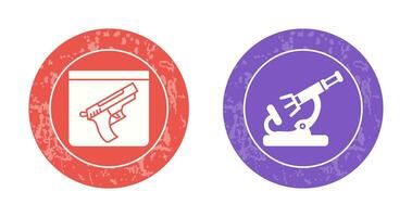 Evidence and Microscope Icon vector