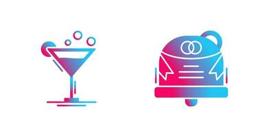 Coktail and Wedding Icon vector