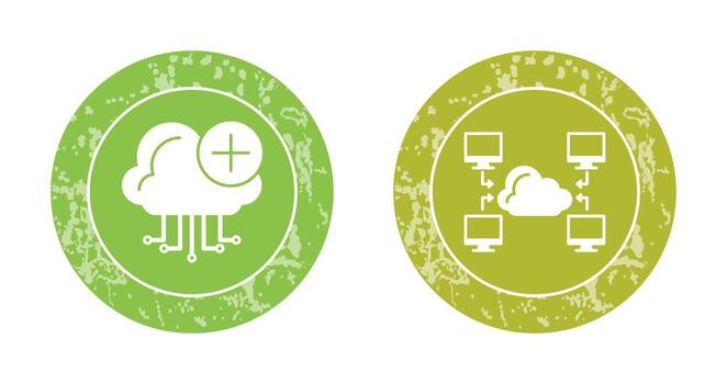 Cloud Computing and Computer  Icon vector