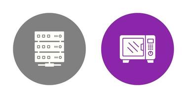 Server and Microwave Icon vector