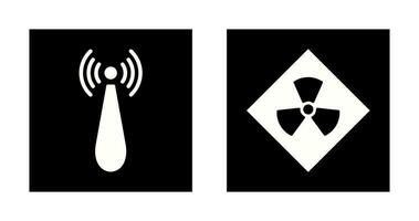 non ionizing radiation and radiation Icon vector