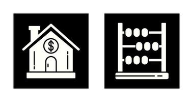 Abacus and Home Icon vector
