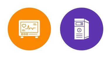 Cardiogram and Cpu Icon vector