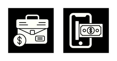 Suitcase and Smartphone Icon vector