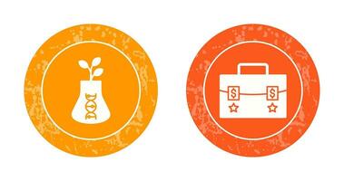 Biology and Briefcase Icon vector