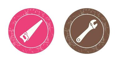 Saw and Wrench Icon vector