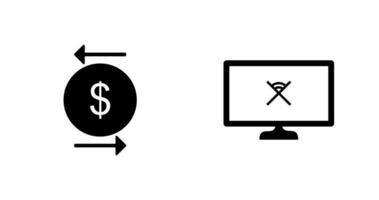 transaction and disconnected network  Icon vector