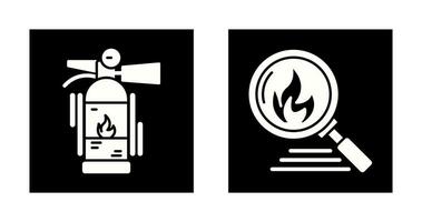 Fire Extinguisher and Disaster Icon vector