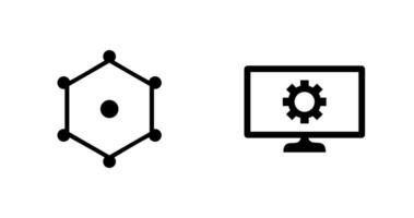nodes and network setting  Icon vector