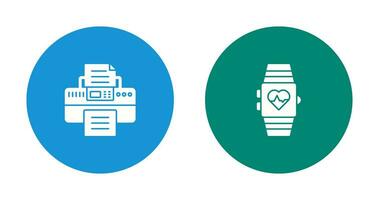 Smartwatch and Printer Icon vector