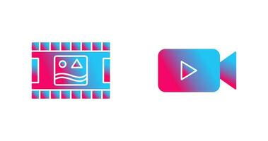 pictures reel and video Icon vector