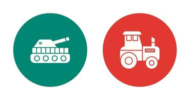 Tank and Tractor Icon vector