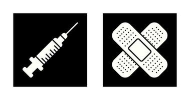 Syringe and Bandages Icon vector