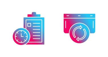 Time Management and Refresh Icon vector
