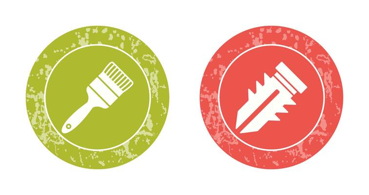 Paint Brush and Dyupel Icon