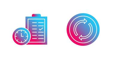 Time Planing and Loop Icon vector
