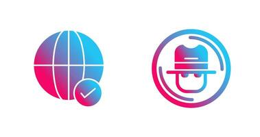 Internet and Spy Icon vector