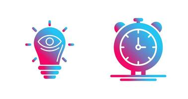 visionary and Alarm Bell Icon vector
