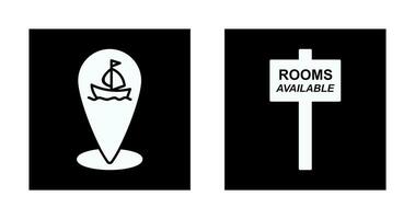 shipping location and room Icon vector