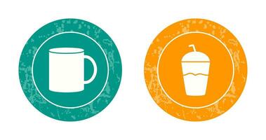 Coffee mug and Frappe Icon vector