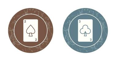 spades cards and clubs card Icon vector