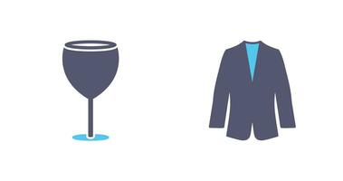 alcohol y traje icono vector