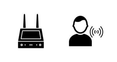 router and signal  Icon vector