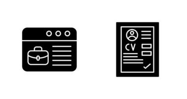 Online Recruitment and CV Icon vector