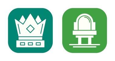 Crown and Mirror Icon vector