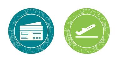 Credit Card and Departure Icon vector