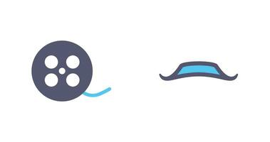 Reel and Moustache Icon vector