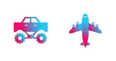 Monster Truck and transport Icon vector
