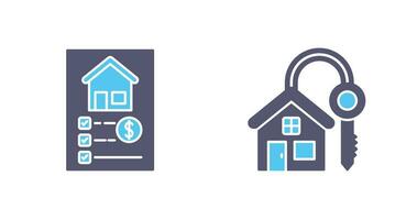 List and House Icon vector