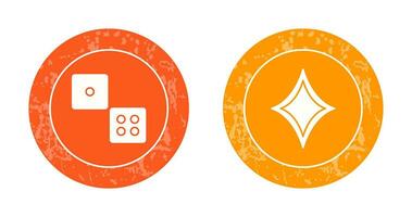 dice and diamond and  Icon vector