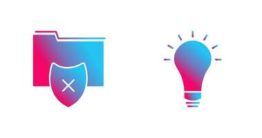 vulnerable folders and innovatives idea Icon vector