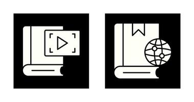 Video Recorder and Globel Icon vector