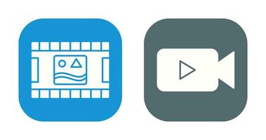 imágenes carrete y vídeo icono vector