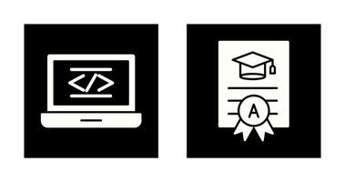 Coding and Report Card Icon vector