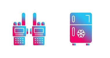 Walkie Talkie and Fridge Icon vector